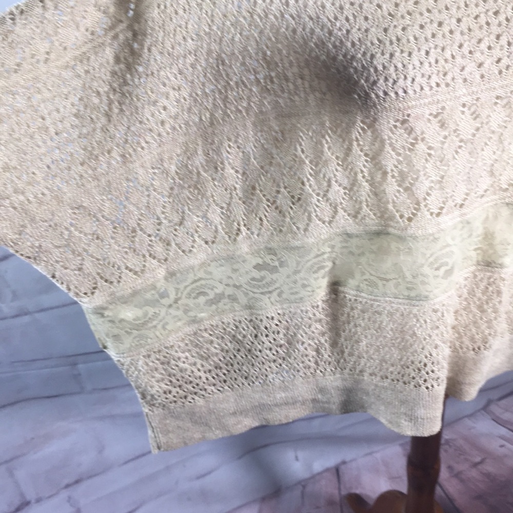 Anthropologie Moth Button Back Oversized Crochet … - image 4